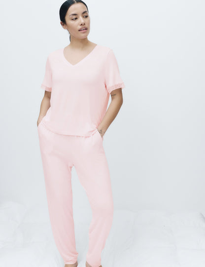 Dantel Detaylı Pijama Takımı