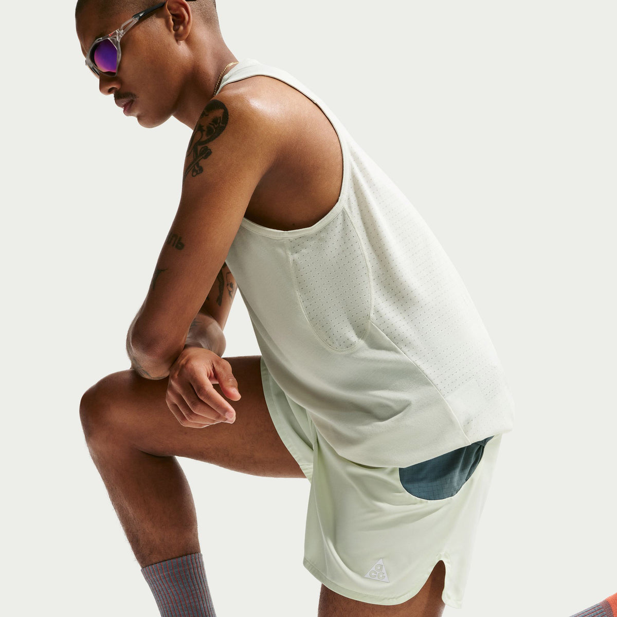 Nike Dri-fıt Acg Chinati Second Sunrise Erkek Krem Koşu Şortu