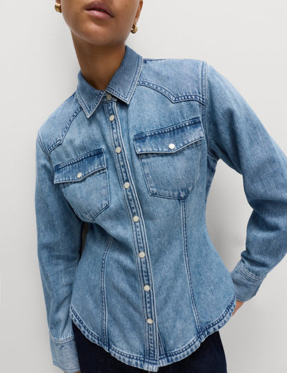 Denim Western Gömlek