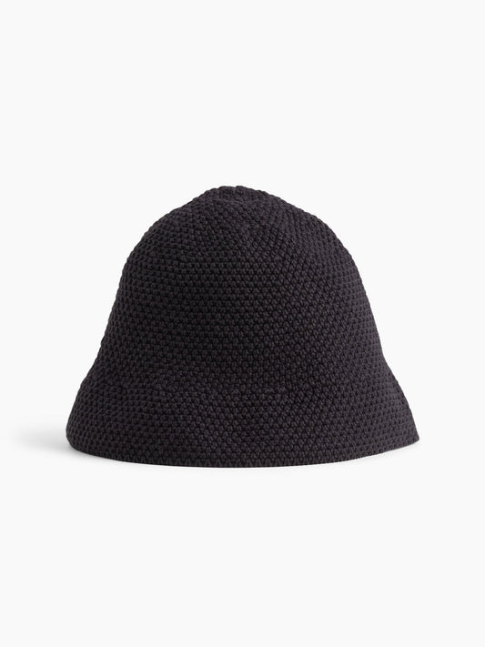 Siyah Knit Bucket Şapka