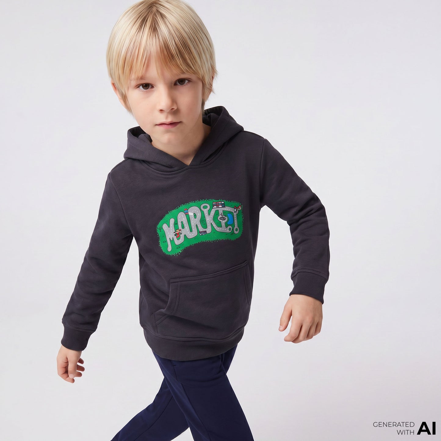 Market City Streets Çocuk Siyah Sweatshirt