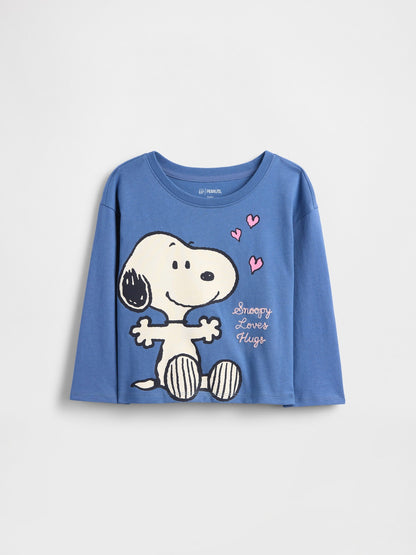 Mavi Relaxed Peanuts Grafik Baskılı T-shirt
