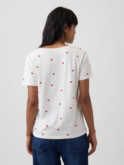 Kırık Beyaz Favorite V-yaka T-shirt