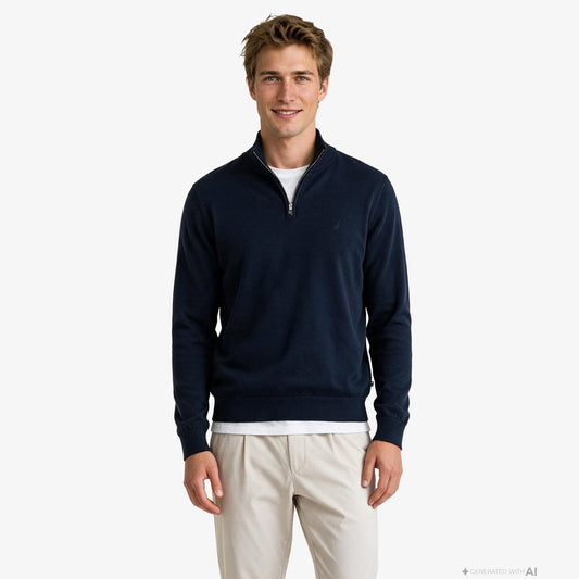 Nautica Erkek Lacivert Regular Fit Triko