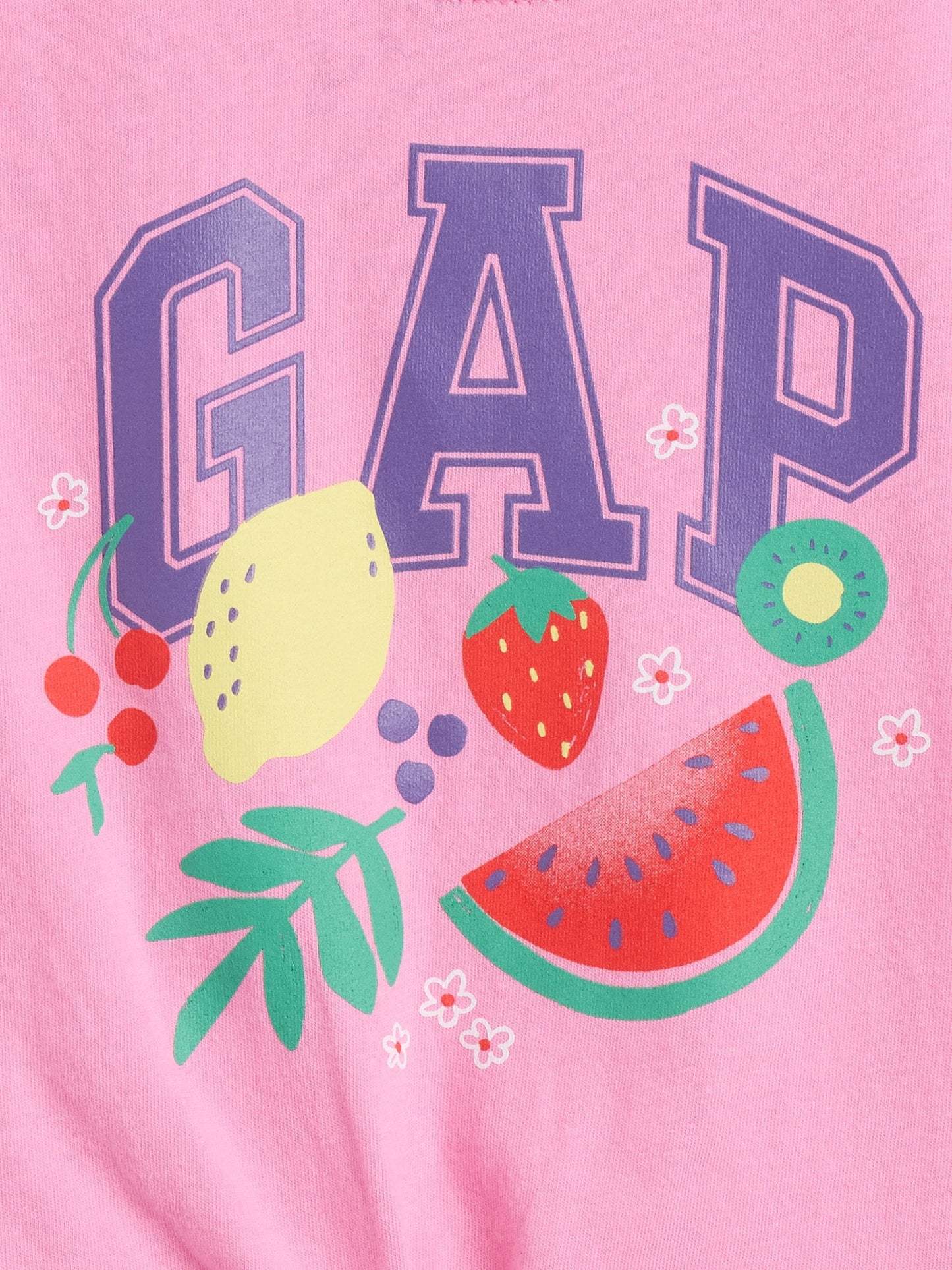 Pembe Knot-tie Grafik Baskılı T-shirt