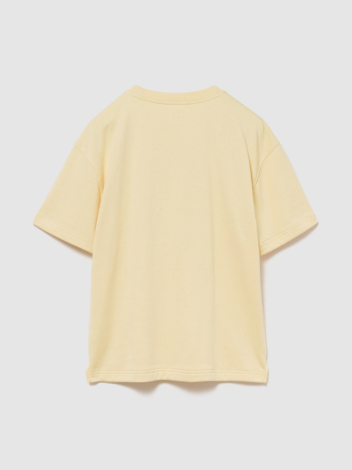 Sarı Relaxed Fransız Havlu Kumaş Grafik Baskılı T-shirt