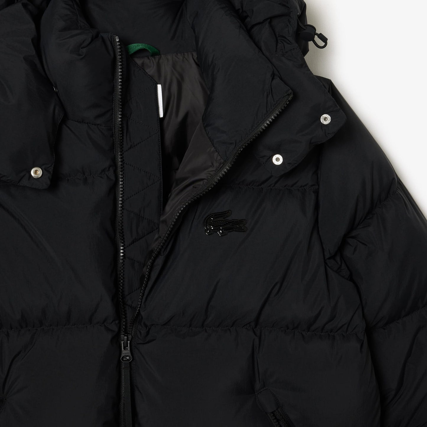 Lacoste Relaxed Fit Kapüşonlu Kadın Siyah Mont