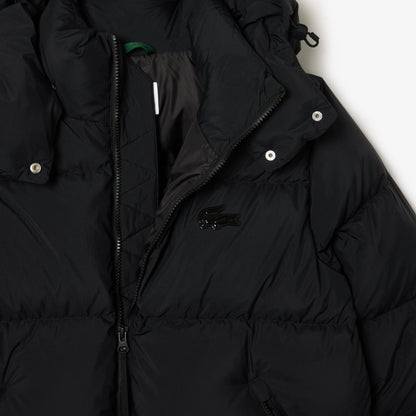 Lacoste Relaxed Fit Kapüşonlu Kadın Siyah Mont