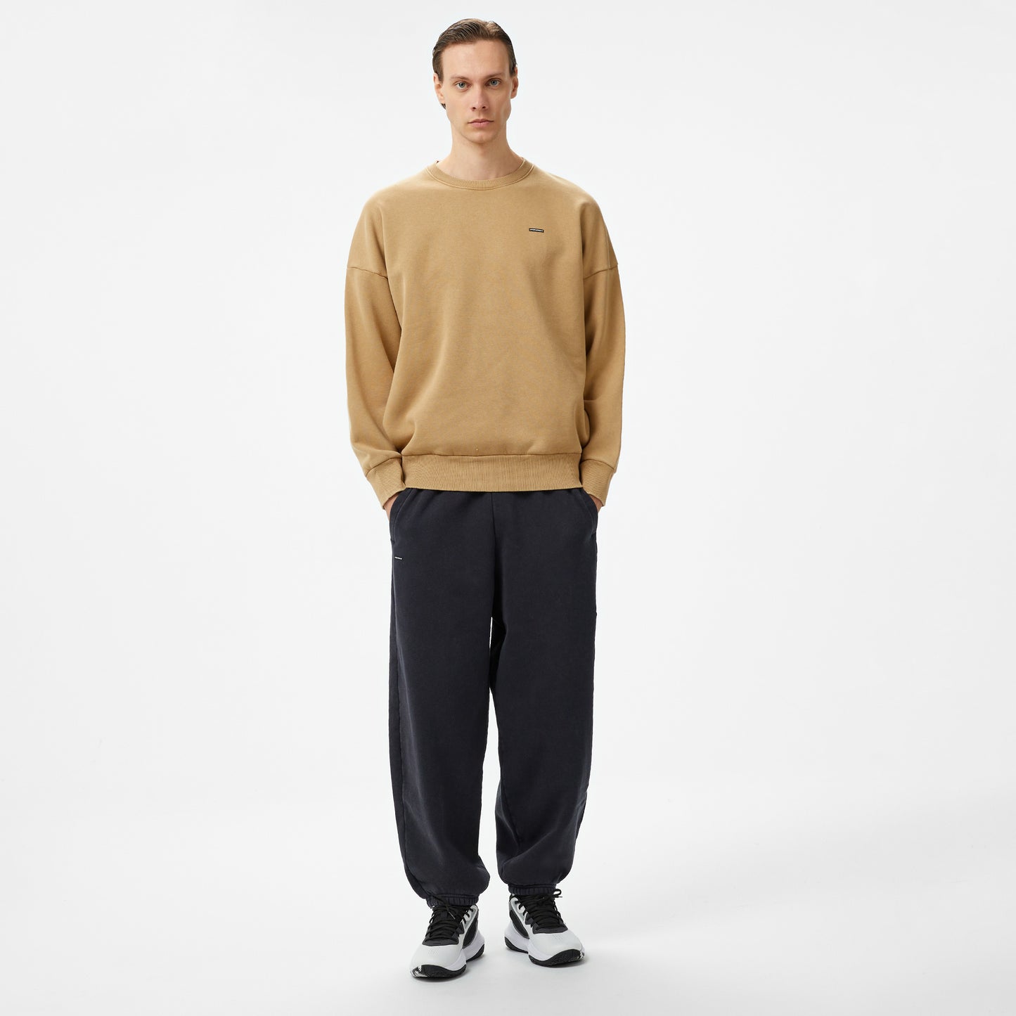 Under Armour Icon Hwt Fleece Wash Os Crew Erkek Kahverengi Sweatshirt
