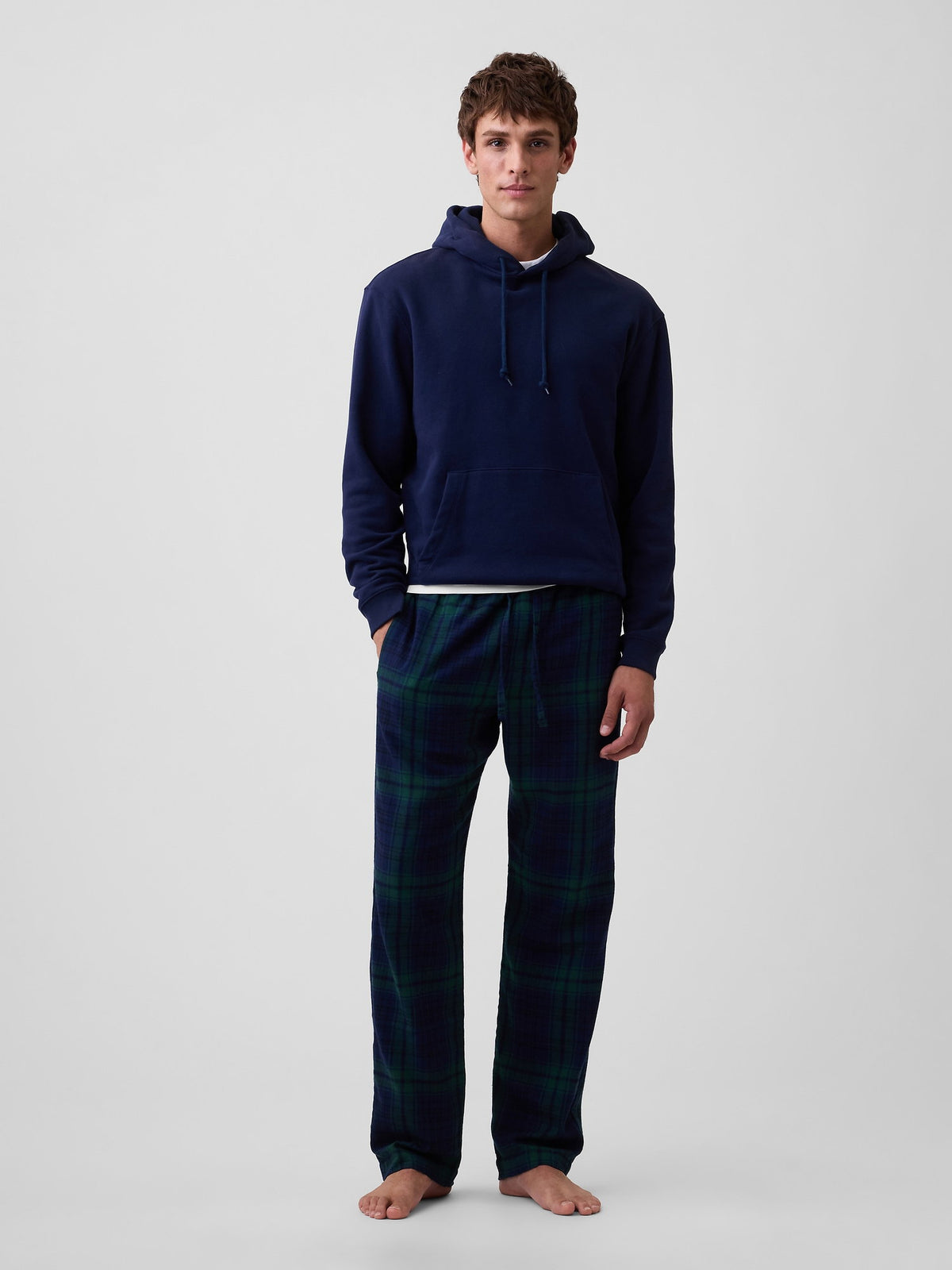 Yeşil Relaxed Flannel Pijama Altı
