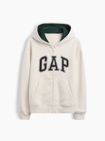 Koyu Yeşil Vintagesoft Logo Fermuarlı Sweatshirt