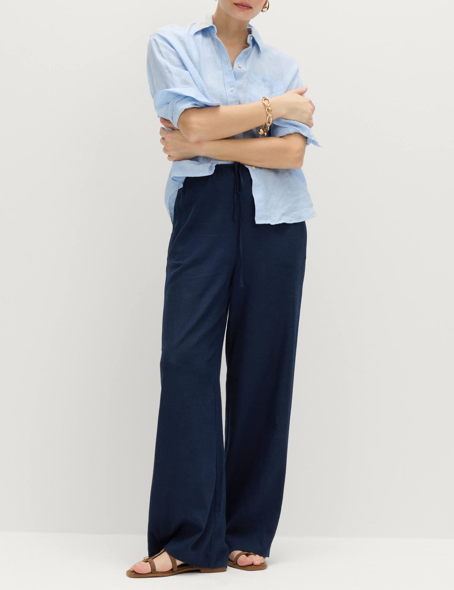 Keten Karışımlı Pantolon