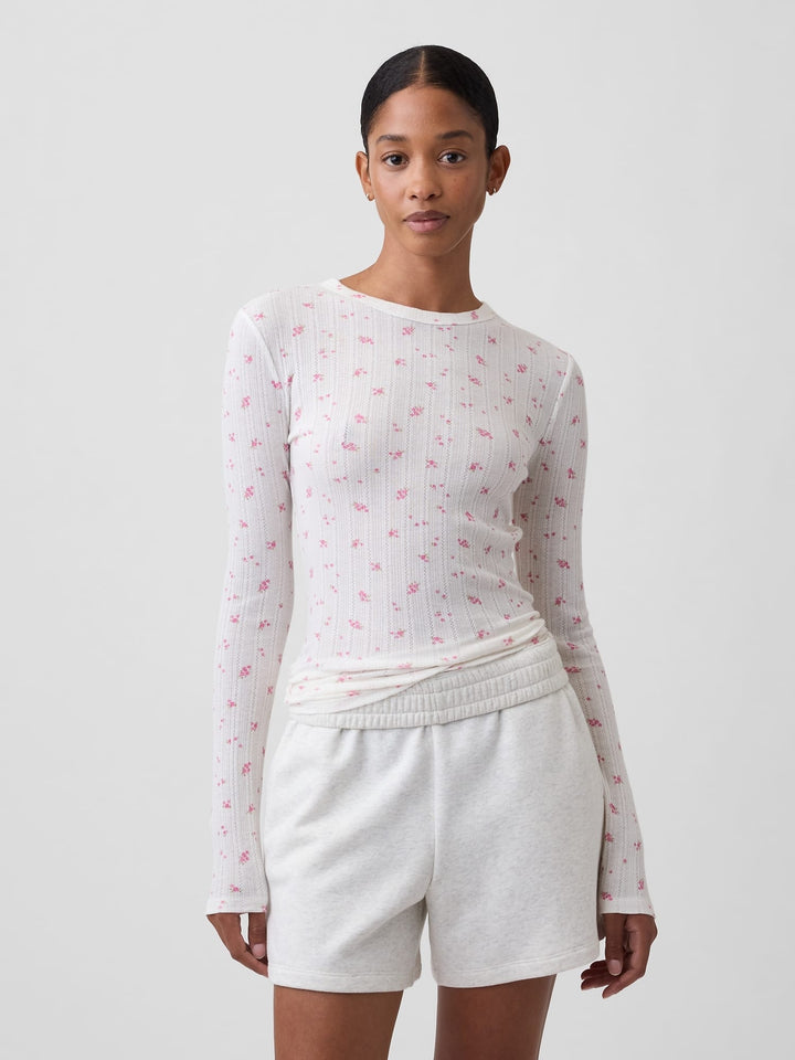 Açık Pembe Essential Fitiili Pointelle T-shirt
