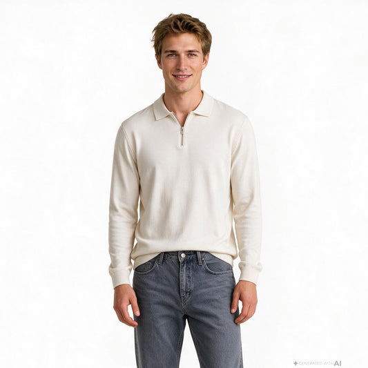 Nautica Erkek Bej Regular Fit Triko