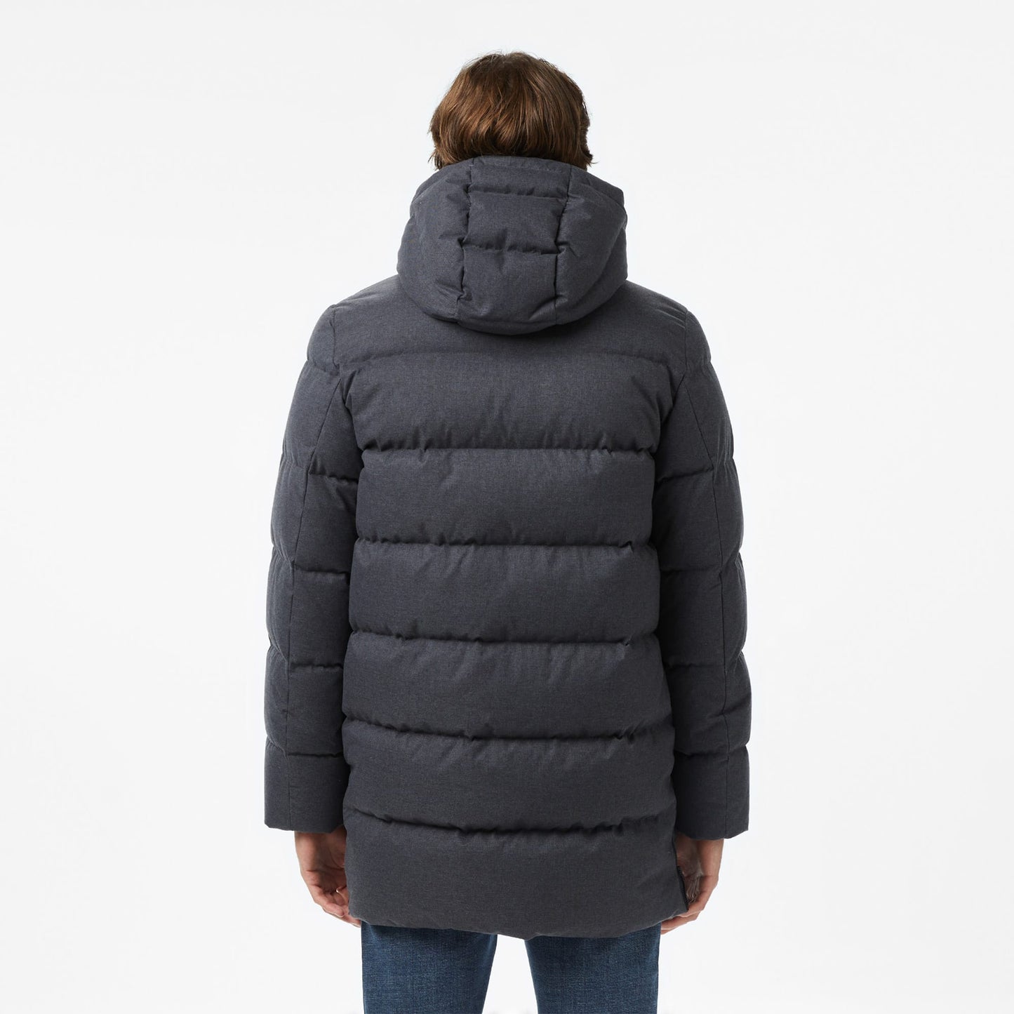 Lacoste Erkek Kapüşonlu Koyu Gri Mont