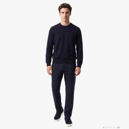 Nautica Erkek Lacivert Regular Fit Yün Kazak