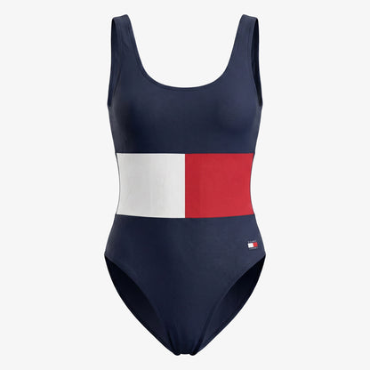 Tommy Hilfiger Core Flag Kadın Lacivert Mayo