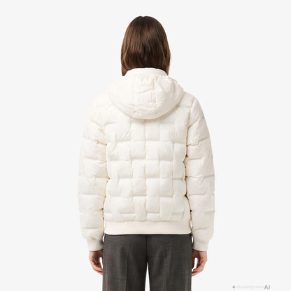 Lacoste Regular Fit Kadın Beyaz Mont