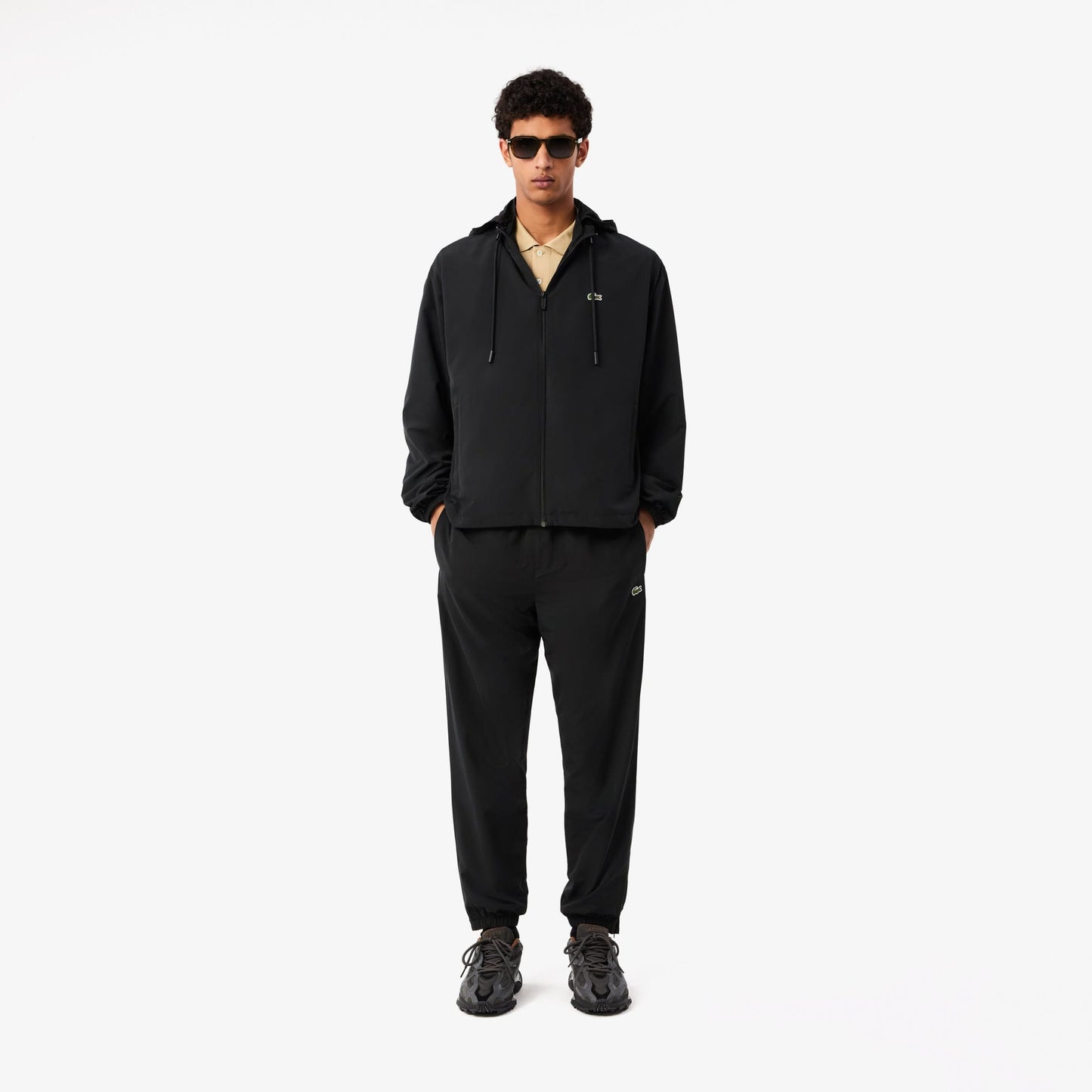 Lacoste Classic Erkek Kapüşonlu Siyah Mont