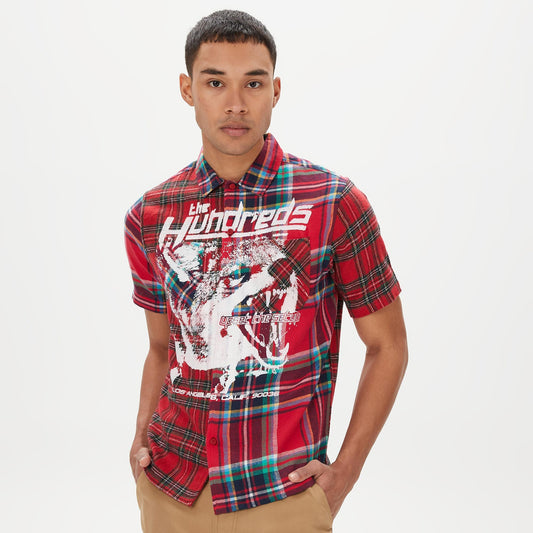 The Hundreds Crash Ss Woven Erkek Kırmızı Gömlek