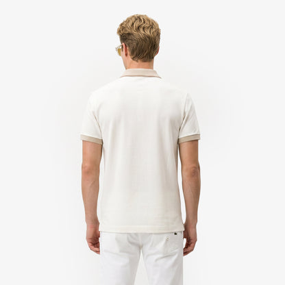 Lacoste Erkek Regular Fit Renk Bloklu Krem Polo