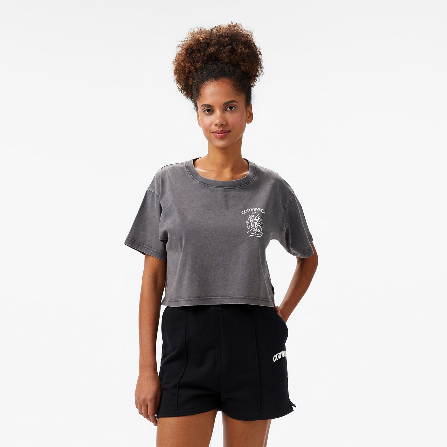 Converse Kadın Siyah T-shirt