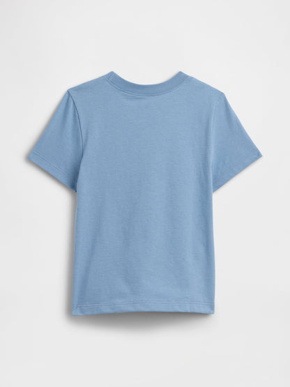 Açık Mavi Peanuts Logo T-shirt