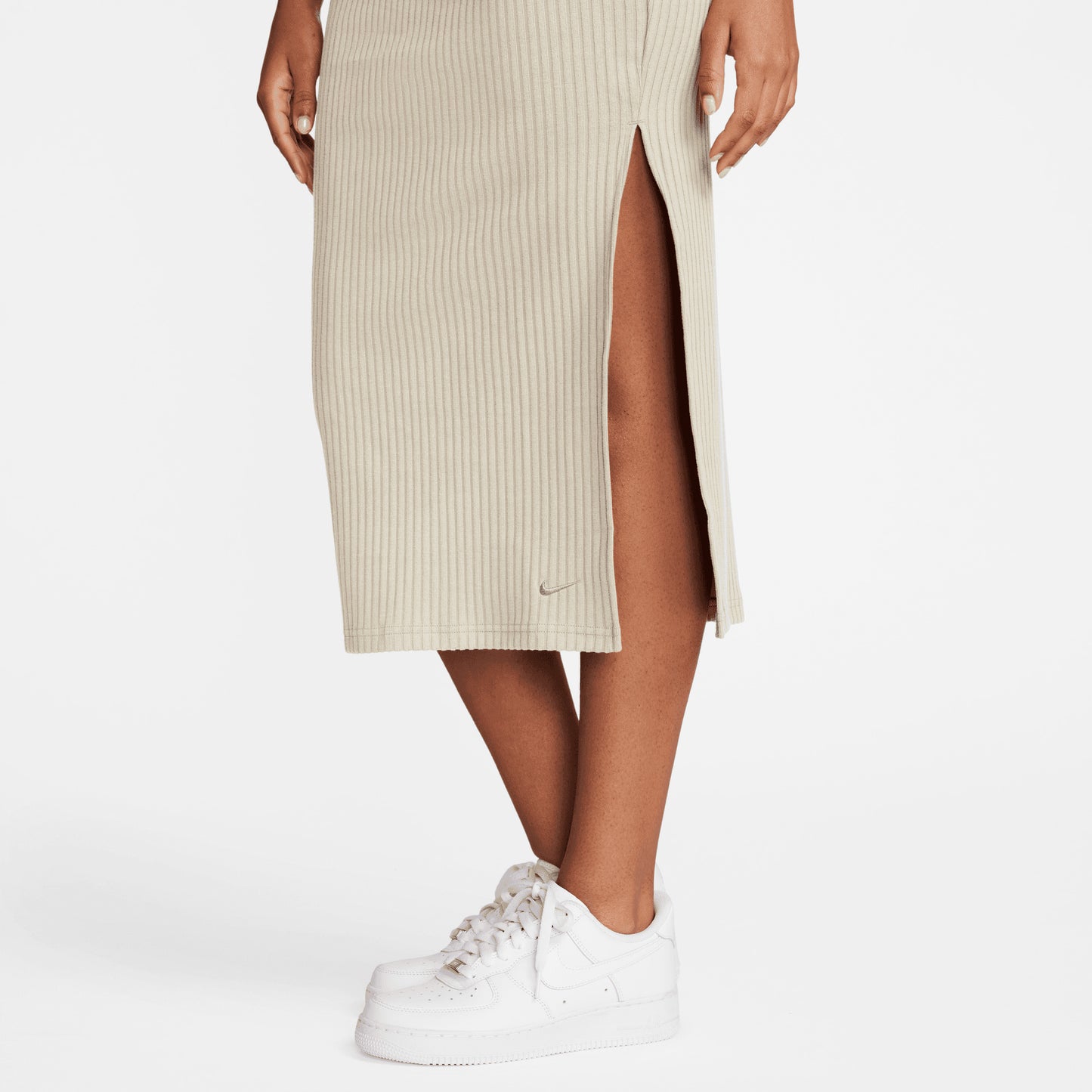 Nike Sportswear Chill Knit Kadın Krem Etek