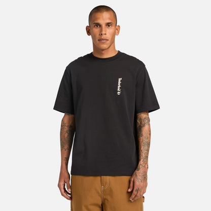 Timberland Short Sleeve ''oval Logo'' Graphic Erkek Siyah T-shirt