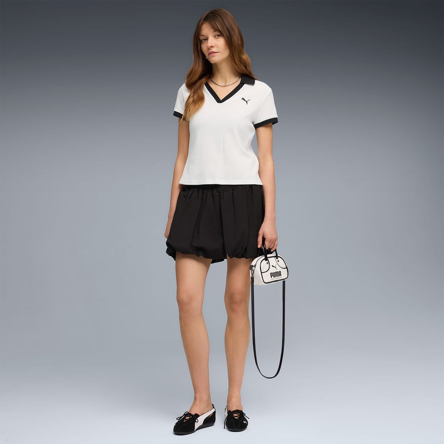 Puma Wardrobe Essentials Kadın Beyaz Polo