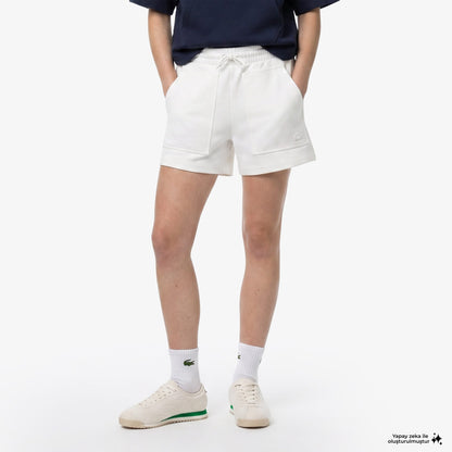 House Of Superstep X Lacoste Kapsul Koleksiyon Kadın Beyaz Şort