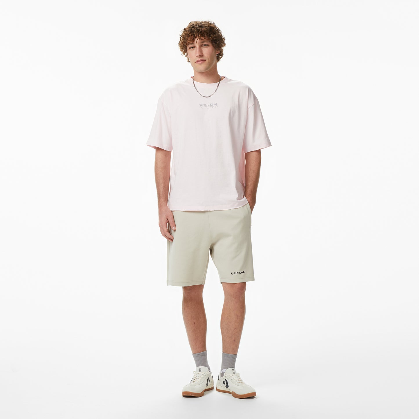 United4 Regular Fit Erkek Pembe T-shirt