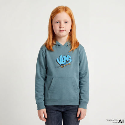 Vans Sk8 Pullover Çocuk Gri Sweatshirt