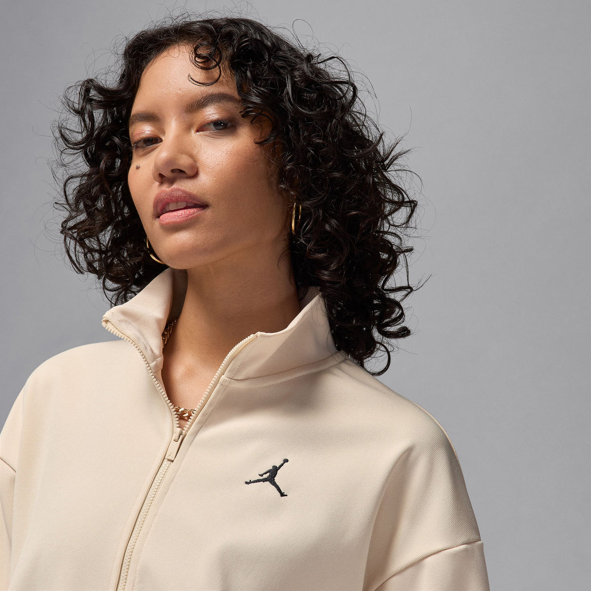 Jordan Knit Jacket Core Kadın Kahverengi Ceket
