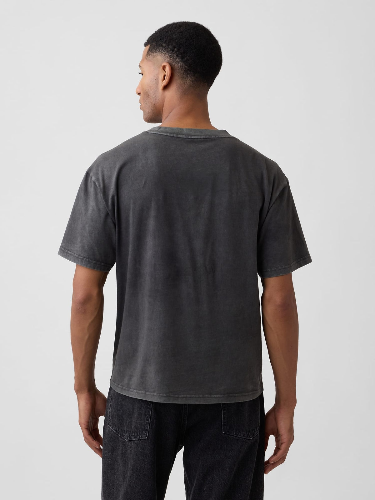 Siyah Everyday Soft Boxy Gap Logo T-shirt