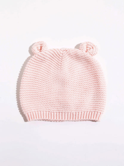 Açık Pembe Örgü Bere