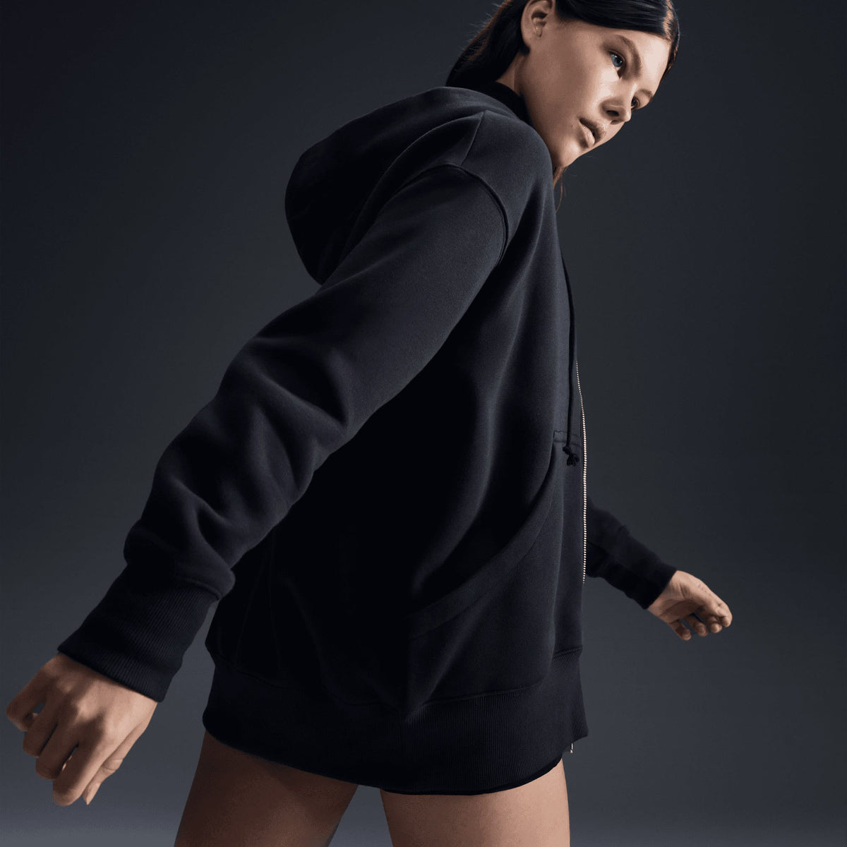 Nike Sportswear Phoenix Fleece Oversize Hoodie Kadın Siyah Eşofman Üstü