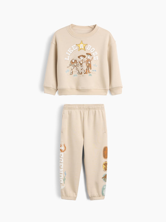 Bej Gap × Disney Bebek Ve Küçük Çocuk Vintage Yumuşak Sweat Takımı
