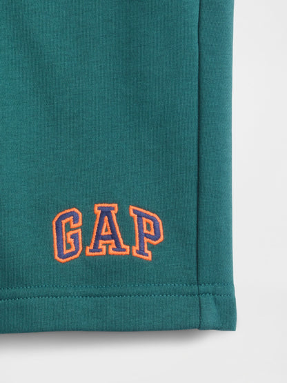 Koyu Yeşil Relaxed Gap Logo Fransız Havlu Kumaş Pull-on Şort