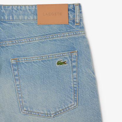 Lacoste Erkek Straight Fit Organik Pamuk Mavi Bermuda Şort