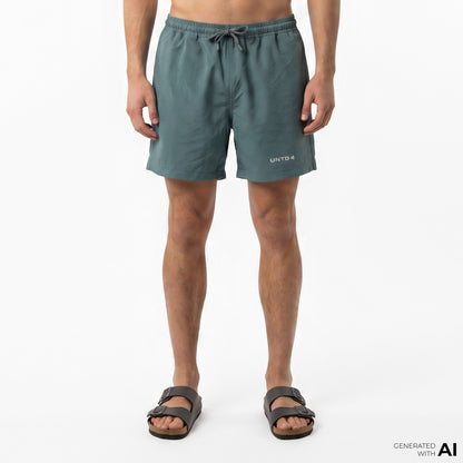 United4 Comfort Fit Erkek Mavi Deniz Şortu