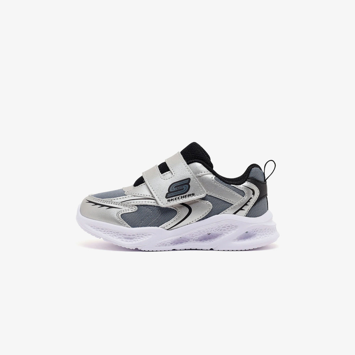 Skechers Meteor Lights Glow Spike Çocuk Gri Spor Ayakkabı