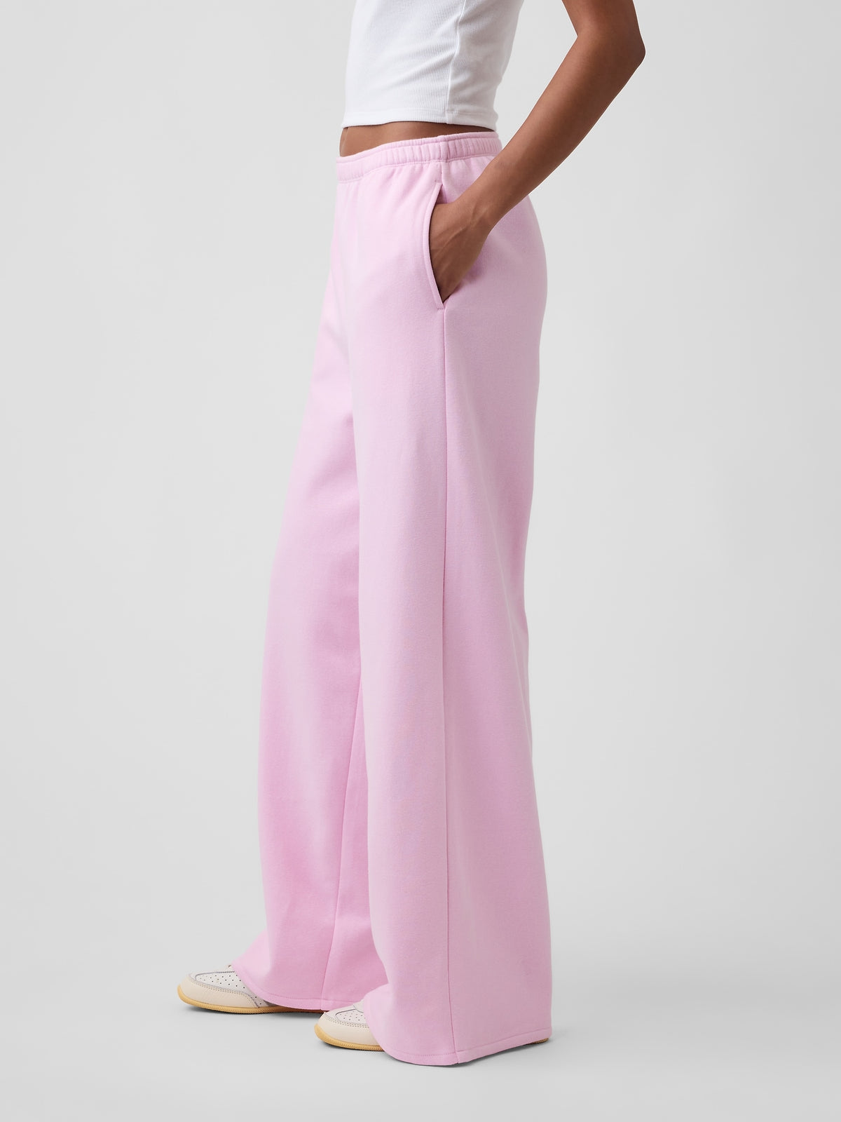 Açık Pembe Vintagesoft Baggy Wide-leg Eşofman Altı