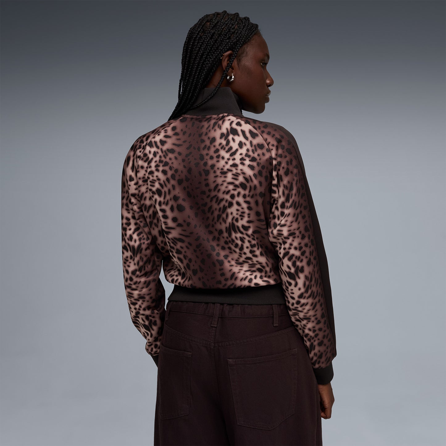 Puma T7 Leo Luxe Aop Track Kadın Siyah Ceket