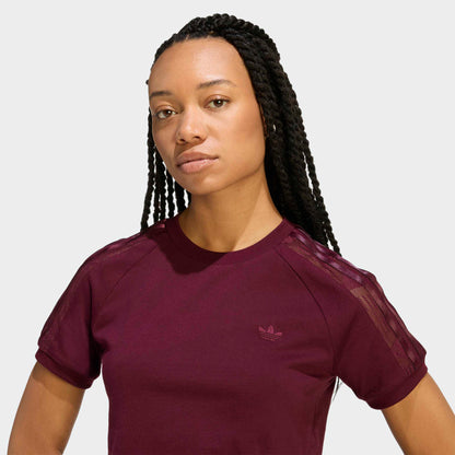 Adidas Lace Cali Kadın Bordo T-shirt