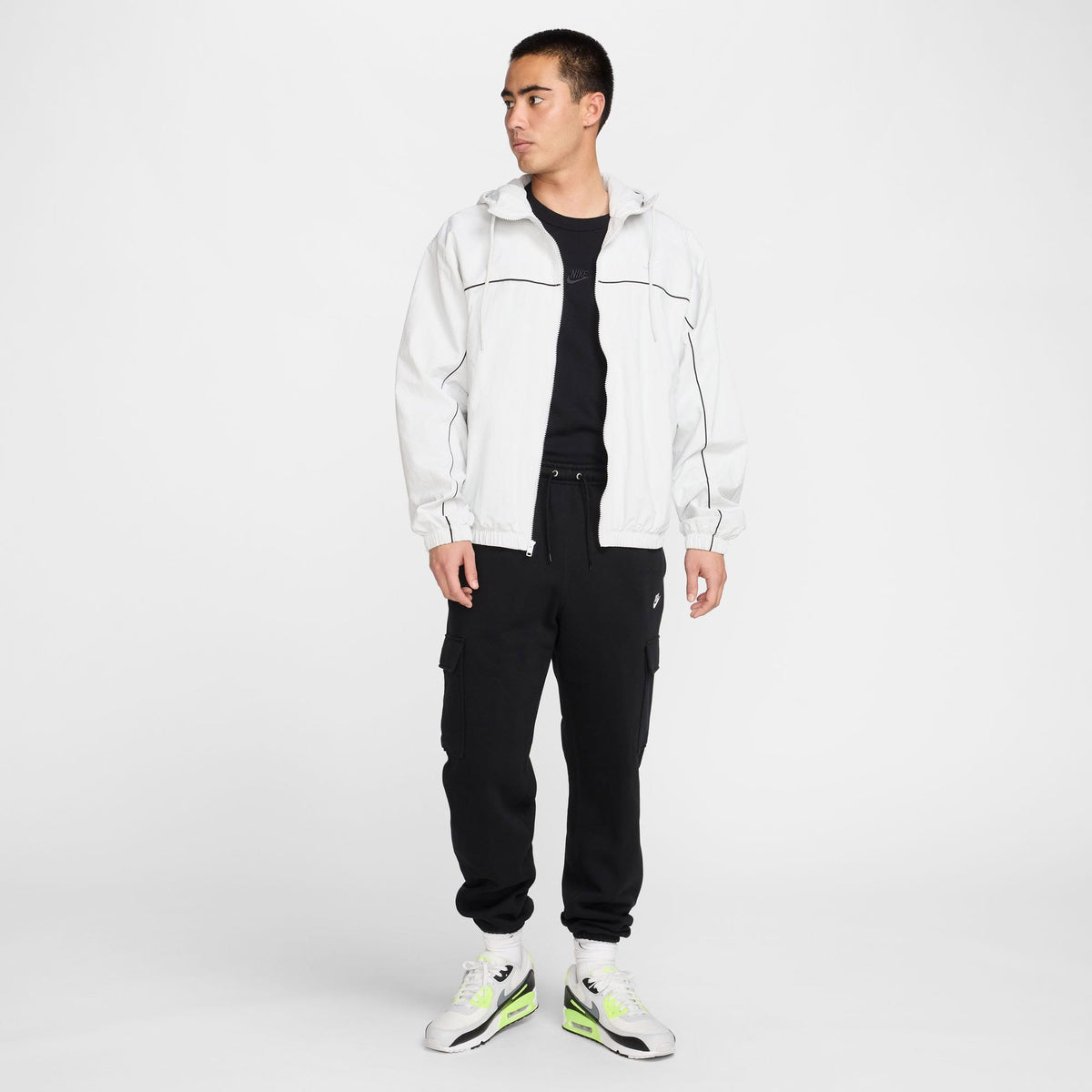 Nike Club Fleece Kargo Erkek Siyah Eşofman Altı