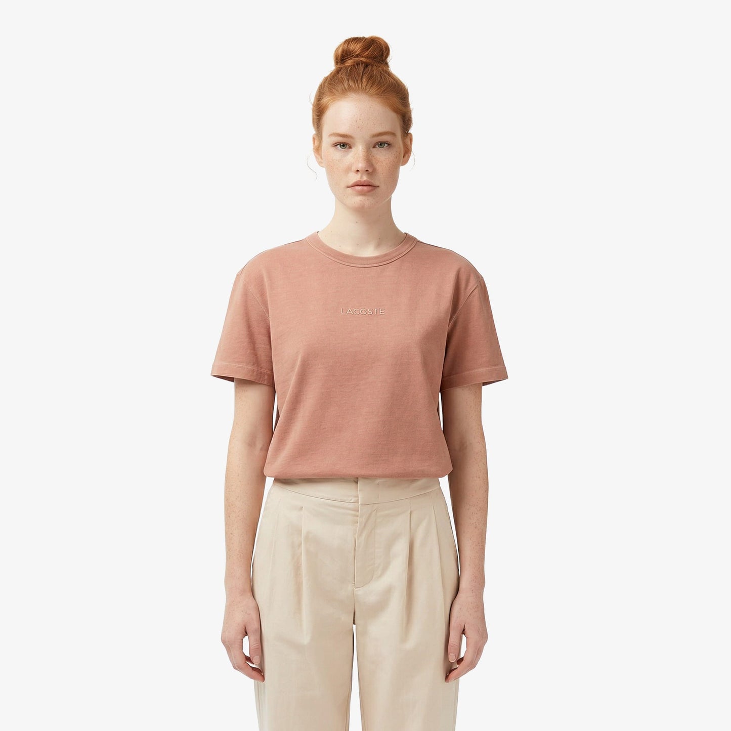 Lacoste Regular Fit Kadın Pembe T-shirt