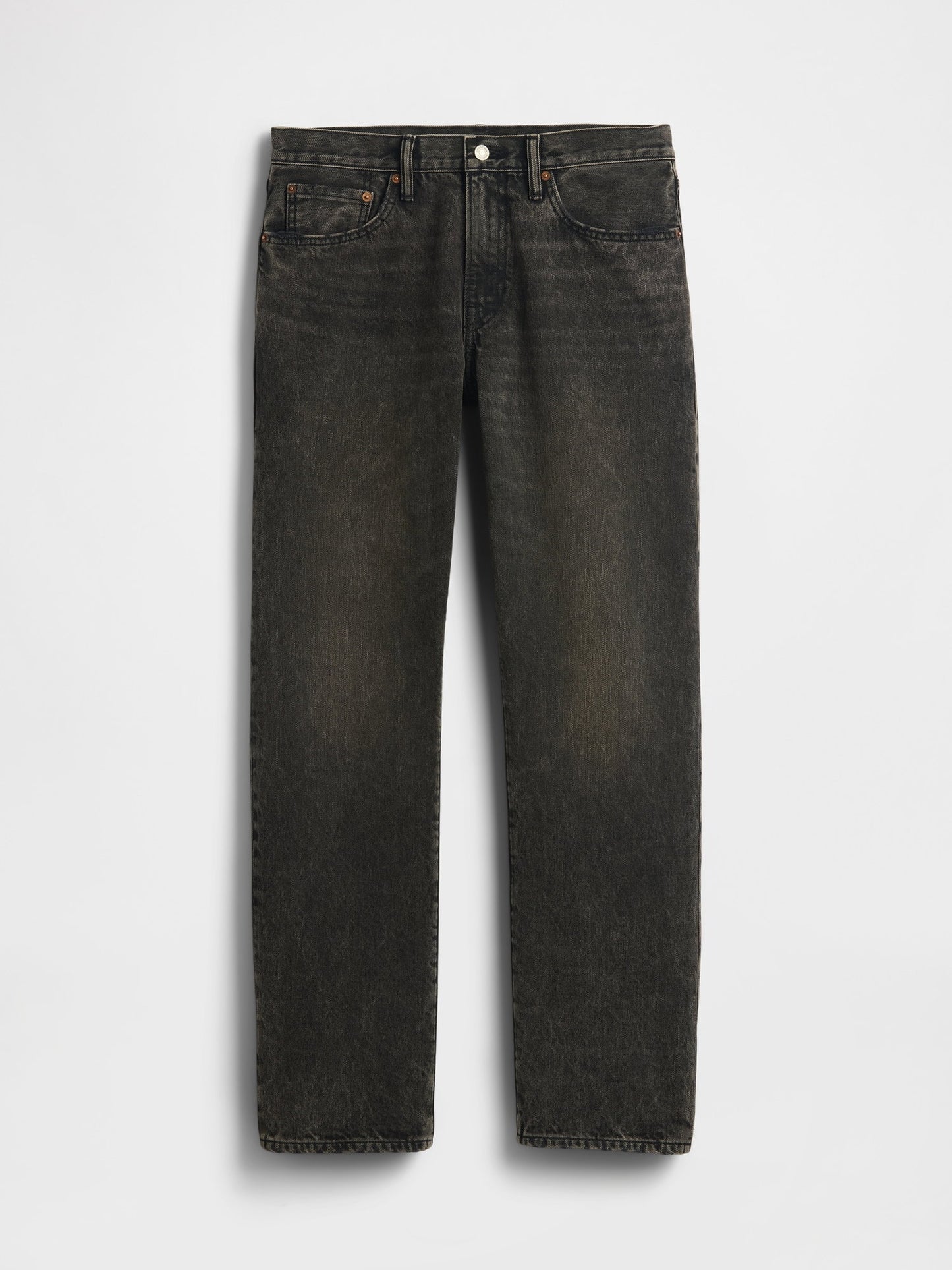 Siyah Relaxed Straight Jean Pantolon