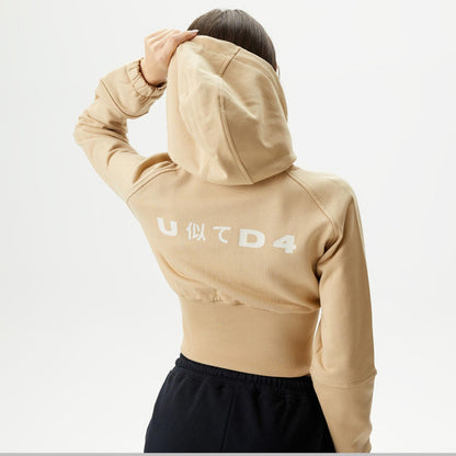 United4 Classic Kadın Krem Hoodie