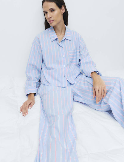 Çizgili Pijama Gömleği